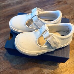 Keds Kids White Sneakers with Strap